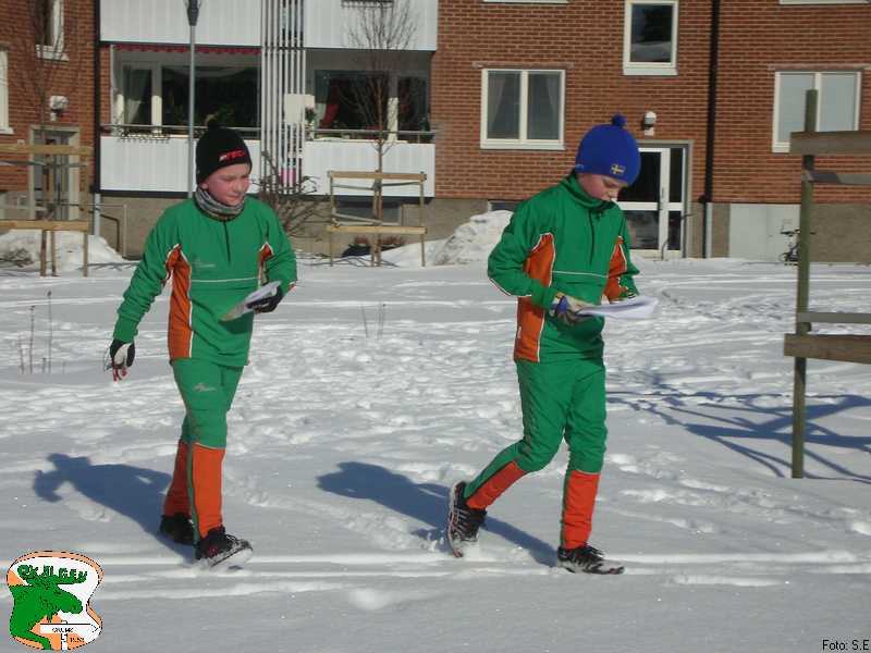 Lukas och Erik på sprintträning Gruvlyckan 110319