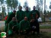 Älgens Jukolalag 2013, strax före start. Conny, Fredrik, Mika, Janne, Stefan, Jonas, Mats